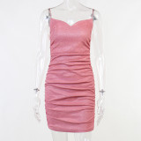 Sexy Ruched Spaghetti Strap Night Club Dresses FL-22285