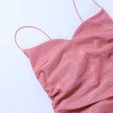 Sexy Ruched Spaghetti Strap Night Club Dresses FL-22285