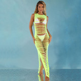Sexy Hole Hollow Swimsuit Three Piece Set GOSD-OS6622