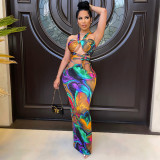 Fashion Sexy Print Long Skirt Set GOSD-OS6182