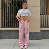 Solid Drawstring Casual Loose Pants FL-22013