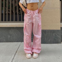 Solid Drawstring Casual Loose Pants FL-22013