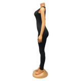 Solid Casual Sports Sleeveless Jumpsuit GOSD-XM1185