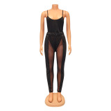 Sexy Sling Mesh Splice Two Piece Sets GOSD-OS6562
