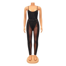 Sexy Sling Mesh Splice Two Piece Sets GOSD-OS6562
