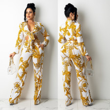 Fashion Print Two Piece Pants Set GOSD-OS6242