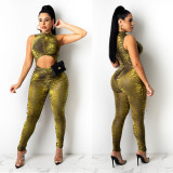 Fashion Skinny Sexy Hollow Print Jumpsuit GOSD-OS6144