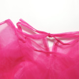 Plus Size Sexy Petal Long Sleeve Crop Top MUE-7502