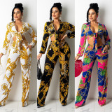 Fashion Print Two Piece Pants Set GOSD-OS6242