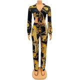 Fashion Print Two Piece Pants Set GOSD-OS6242