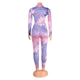 Fashion Print Long Sleeve Two Piece Pants Set GOSD-OS6107