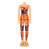 Fashion Sexy Print Camisole And Pants Two Piece Set GOSD-OS6191