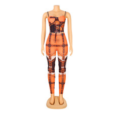 Fashion Sexy Print Camisole And Pants Two Piece Set GOSD-OS6191