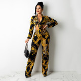 Fashion Print Two Piece Pants Set GOSD-OS6242