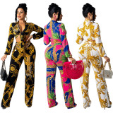 Fashion Print Two Piece Pants Set GOSD-OS6242