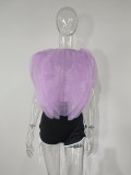 Sexy Petal Cascade Crop Top MUE-3381