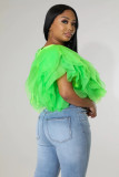Sexy Petal Cascade Crop Top MUE-3381