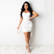 Fashion Sexy Smocked Wrap Dress GOSD-OS6206