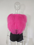 Sexy Petal Cascade Crop Top MUE-3381