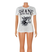 Casual Printed Short Sleeve T-Shirt GOSD-XM1108