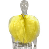 Sexy Petal Cascade Crop Top MUE-3381