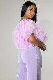 Sexy Petal Cascade Crop Top MUE-3381