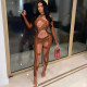 Sexy Skinny Mesh Splice Long Sleeve Jumpsuit GOSD-OS6586