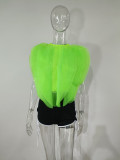 Sexy Petal Cascade Crop Top MUE-3381