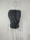 Sexy Petal Cascade Crop Top MUE-3381