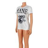 Casual Printed Short Sleeve T-Shirt GOSD-XM1108
