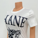Casual Printed Short Sleeve T-Shirt GOSD-XM1108