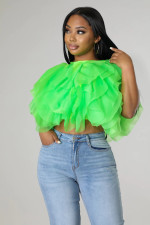 Sexy Petal Cascade Crop Top MUE-3381