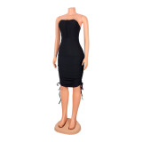 Fashion Sexy Smocked Wrap Dress GOSD-OS6206