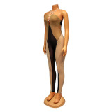 Sexy Tight Mesh See-Through Splice Jumpsuit GOSD-OS6542