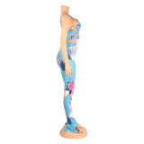 Fashion Print Camisole And Pants Two Piece Set GOSD-OS6092