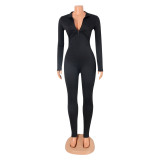 Casual Sports Skinny Long Sleeve Jumpsuit GOSD-OS6339