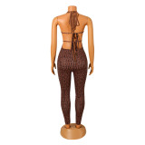 Sexy Print Backless Tight Jumpsuits GOSD-OS6365