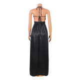 Sexy Backless Slit Maxi Dress(Without Belt) GOSD-OS6356