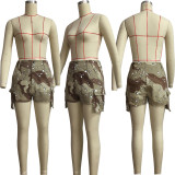 Camo Print Pocket Cargo Shorts JZHF-8118