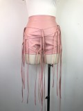 Sexy PU Leather Rope Woven Shorts GWDS-220438