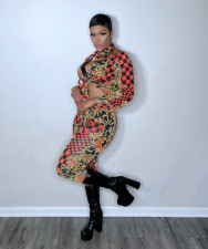 Casual Printed Shirt And Pants 2 Piece Sets QZX-6264