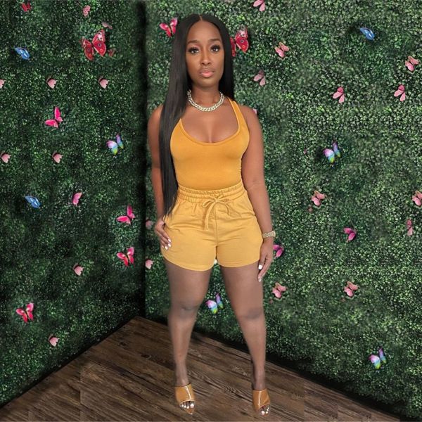 Vest Shorts Casual Two Piece Set GWDS-210411