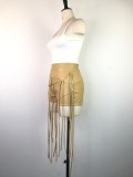Sexy PU Leather Rope Woven Shorts GWDS-220438
