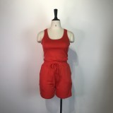 Vest Shorts Casual Two Piece Set GWDS-210411