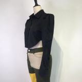 Fashion Lapel Long Sleeve Shirt GWDS-6619