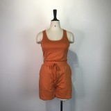 Vest Shorts Casual Two Piece Set GWDS-210411