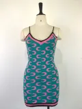 Fashion Sexy Print Knit Sling Dress GWDS-220426