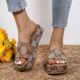 Fashion Casual Print Platform Vintage Slippers MLXF-12389