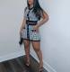 Fashion Print Sweater Vest And Skirt Two Piece Set GWDS-220409