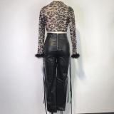 Sexy Rope PU Leather Pants GWDS-211108